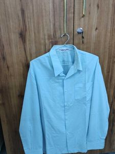 Men's Light Blue Shirt and white men's shir