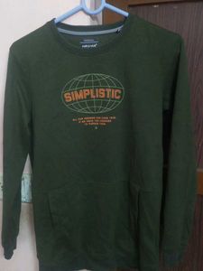 PURPLE HAZE Green Hoodie For Casual Wear