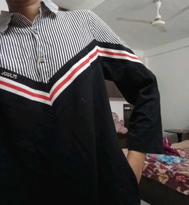 Striped Detail Mini Dress