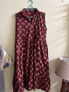Maroon Flared Kurta