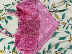 Pink Paisley Print Top