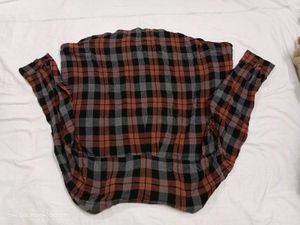 Formal Loose  Shirt With Check Design