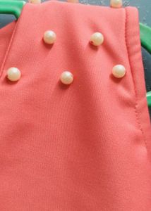 Coral Jumpsuit with Belt