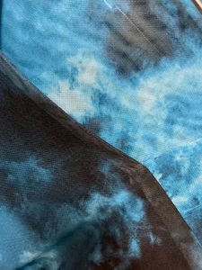 Blue Tie-Dye Long Sleeve Top