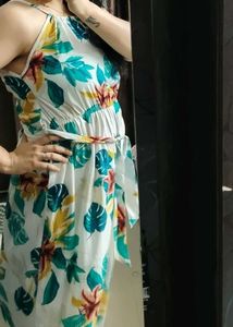 Floral White Dress