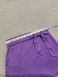 Purple Bow Mini Skirt