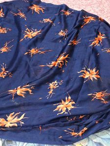 Orange Floral Saree