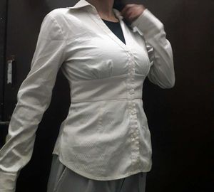 off white fitted shirt