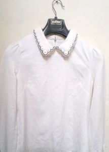 Elegant White Long Sleeve Top