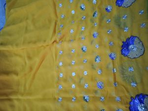 Price DropNEW PURE GEORGETTE SAREe.