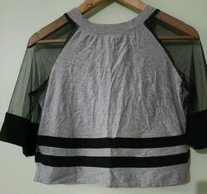 Grey Crop Top