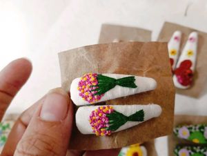 Embroidery Hairclips