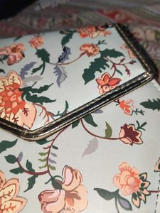 Floral Print Hexagon Sling Bag