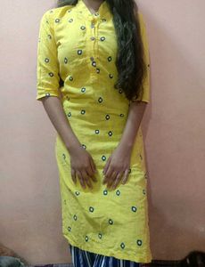 Yellow Bandhani Kurti