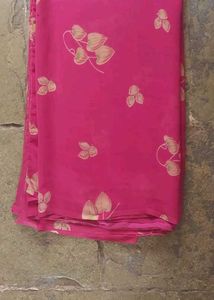 Magenta Georgette Saree