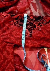 Red Velvet Pakistani Heavy Embroidered Kurta Set