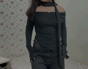 Black Off-Shoulder Top