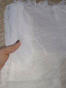 Off White Organza Floral Saree from Amazon.