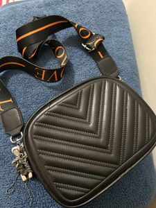 Black Quilted Crossbody Bag