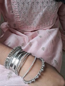 Blush Pink Embroidered Kurti Set💖