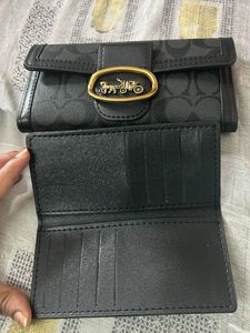 Elegant Combo- Black Coach Wallet- 2 Wallets
