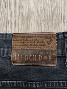 Sc9977 Black Dot Beggy Jeans Waist 34