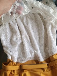 Yellow Dress Both Simple And Off Shoulder