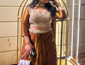 Elegant Gold Lehenga Choli Set