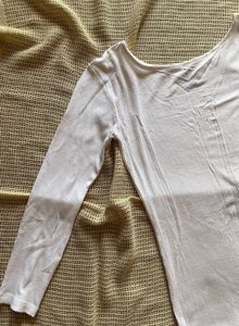 White Ribbed Bodycon Dress