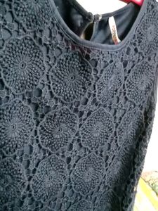 Navy Blue Pattern Dress