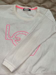 White LOVE Embellished Sweatshirt