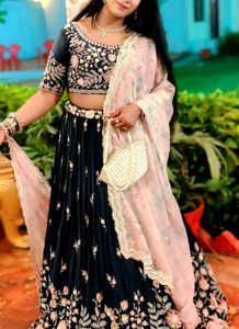 Elegant Teal Green Lehenga Choli Set