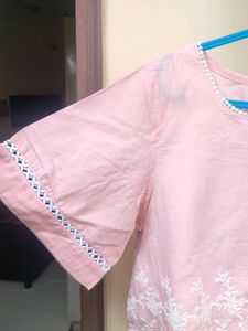 Pink Embroidered Top