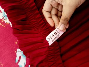 Red Pleated Skirt