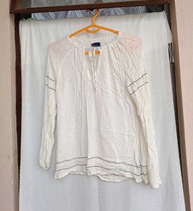 Pure Cotton White Top For Summers