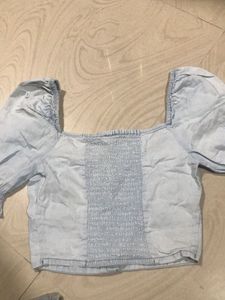 Cute Blue Crop Top