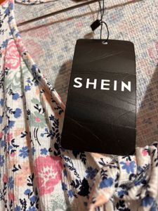 Shein Floral Tie-Front Dress - New With Tag