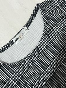 Plaid Ruffle Hem Mini Dress