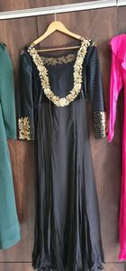 black gown