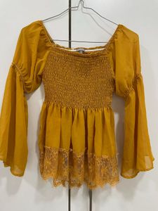 🌼 Mustard Magic – The Perfect Party Top 🌼