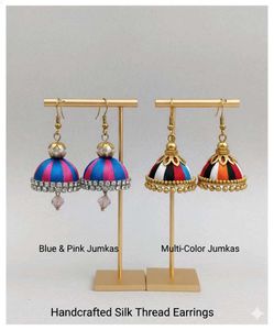 Handcrafted 💞Silk Thread Jhumka Earrings✨