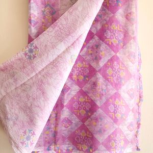 Pink N White Salwar Kameez Dupatta Suit