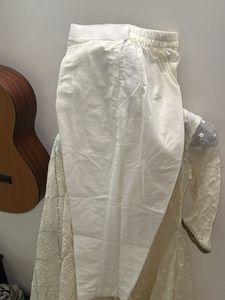 Elegant Embroidered White Anarkali