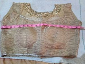 Gold Sequin Sari Blouse