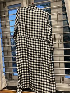 Gingham Long Cardigan