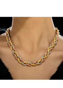 Brand new Tricolor Braided Necklace