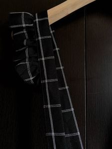 Checkered Suspender Wide-Leg Jumpsuit