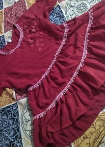 Pretty Flared Maroon Top ❤