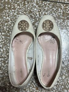 Bata White Ballerinas