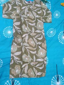 🎋 Olive Leaf Serenity (Kurti Only)